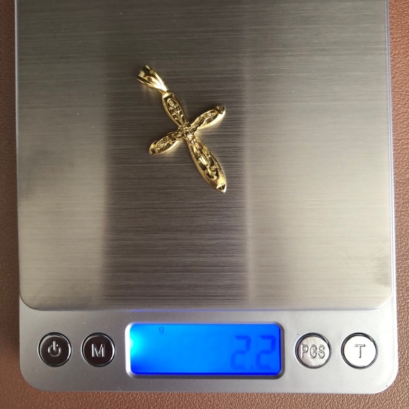 14K Yellow Gold Crucifix Pendant - 1.5” - NWOT - Picture 4 of 4